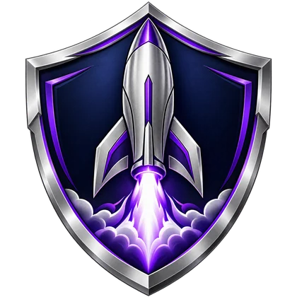 Emblema PE Ultra: foguete decolando